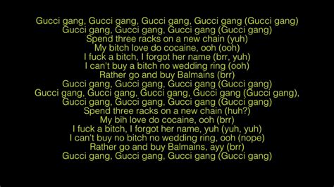 lyrics gucci gang.